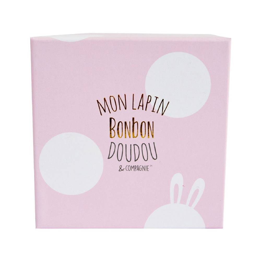 Мягкая игрушка Doudou et Compagnie "Кролик BonBon", розовый, 20 см